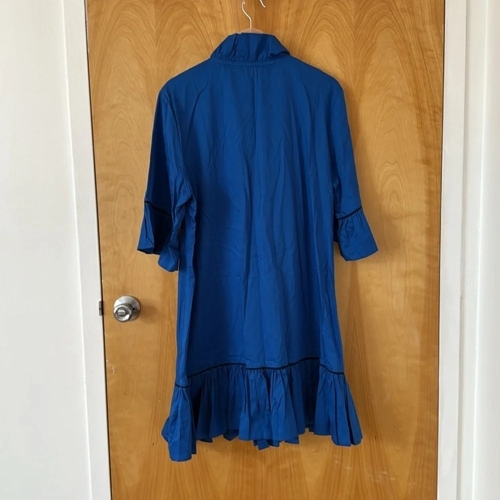 new S’EDGE Retro Mod “Mary” Dress, Cobalt Blue Cotton Sateen, size XL - Picture 3 of 6